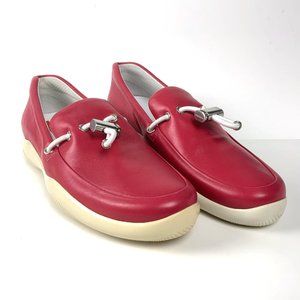 PRADA Red Leather Sneakers